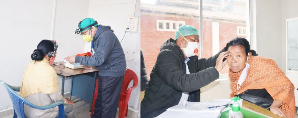 A patient gets treated during the first day of the camp at District Hospital, Mon on March 2. (DIPR Photo)